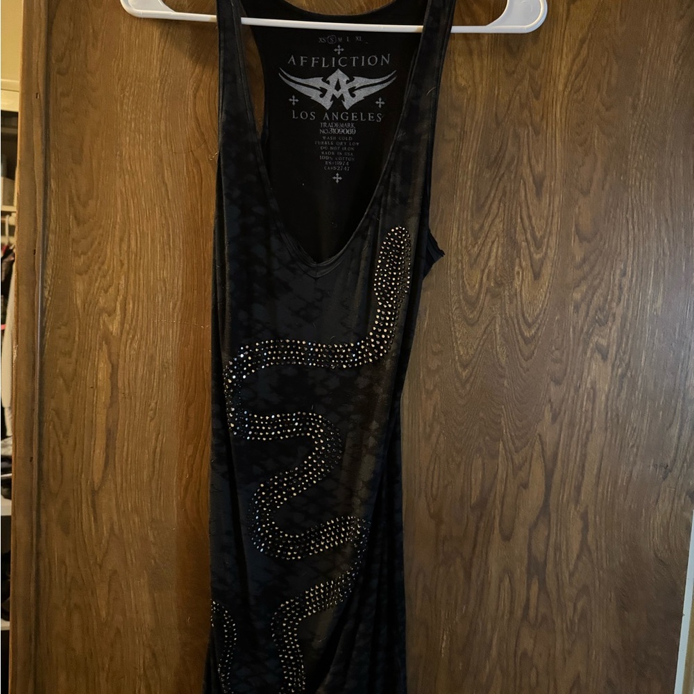 Affliction Black long tank